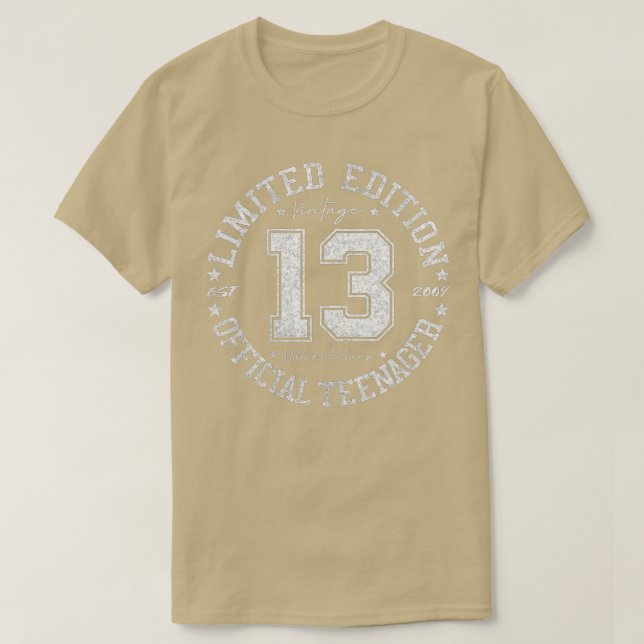 Camiseta Presente de aniversário de vídeo 13 desbloqueado n (Frente do Design)
