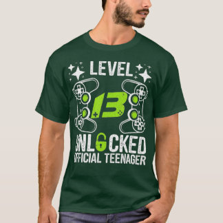 Camiseta Presente de aniversário de vídeo 13 desbloqueado n