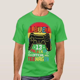 Camiseta Presente de aniversário de vídeo de 13 desbloquead