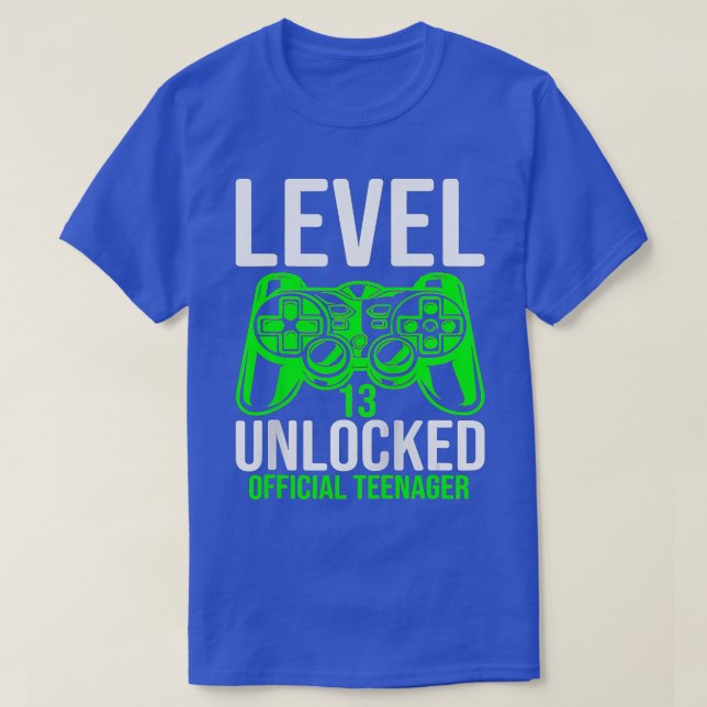 Camiseta Presente de aniversário de vídeo de 13 desbloquead (Frente do Design)