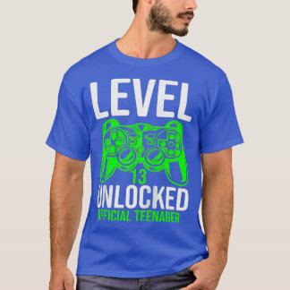 Camiseta Presente de aniversário de vídeo de 13 desbloquead