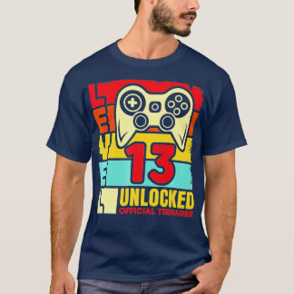 Camiseta Presente de aniversário de vídeo de 13 desbloquead