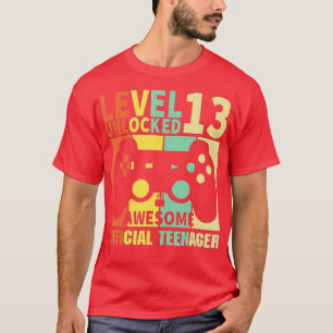 Camiseta Presente de aniversário de vídeo de 13 desbloquead