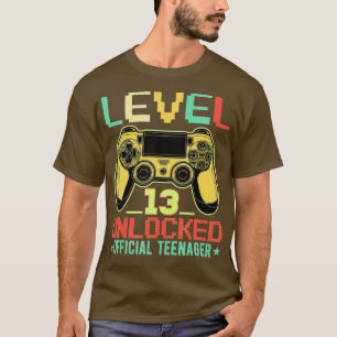Camiseta Presente de aniversário de vídeo de 13 desbloquead