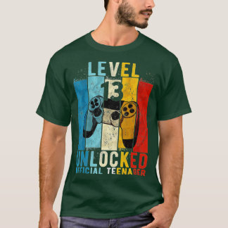 Camiseta Presente de aniversário de vídeo de 13 desbloquead