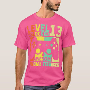 Camiseta Presente de aniversário de vídeo de 13 desbloquead