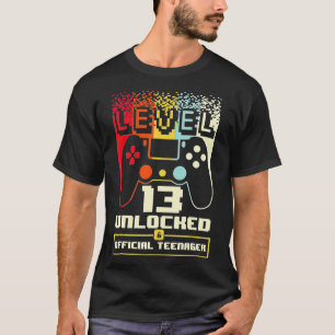 Camiseta Presente de aniversário de vídeo de 13 desbloquead