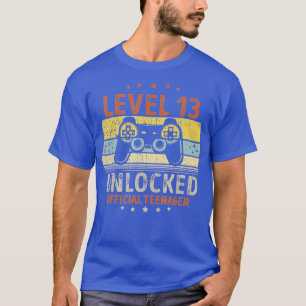 Camiseta Presente de aniversário de vídeo de 13 desbloquead