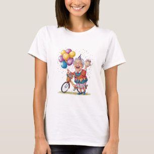 Camiseta Presente de Aniversário Divertido para a Vovó Anda
