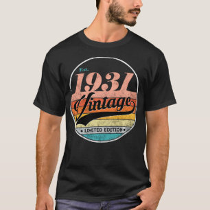 Camiseta presente de aniversário do 90 Retro Vintage 1931 c