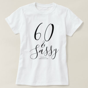 Camiseta Presente de aniversário do nome 60 feito sob