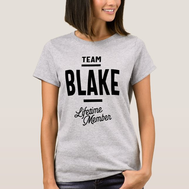 Camiseta Presente de Aniversário do Nome Personalizado Blak (Frente)