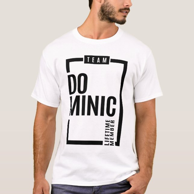 Camiseta Presente de Aniversário do Nome Personalizado Domi (Frente)
