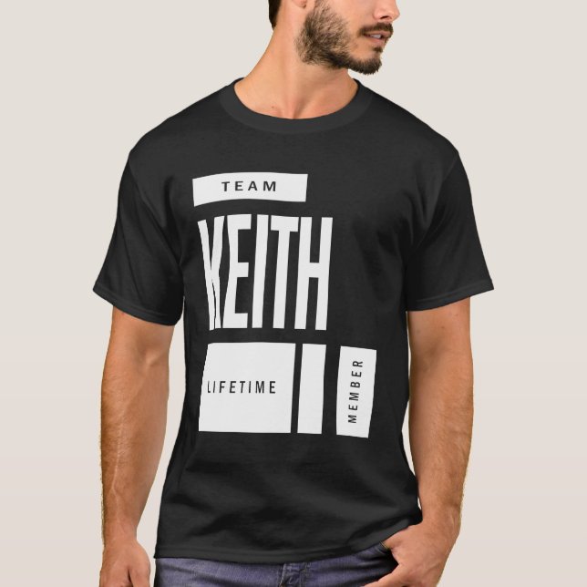 Camiseta Presente de Aniversário do Nome Personalizado Keit (Frente)