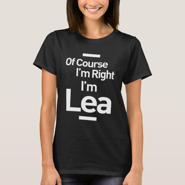 Camiseta Presente de Aniversário do Nome Personalizado Lea (Frente)