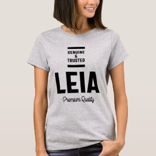 Camiseta Presente de Aniversário do Nome Personalizado Leia