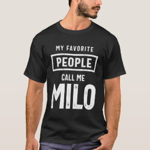 Camiseta Presente de Aniversário do Nome Personalizado Milo