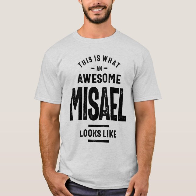 Camiseta Presente de Aniversário do Nome Personalizado Misa (Frente)