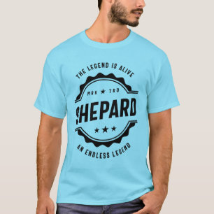 Camiseta Presente de Aniversário do Nome Personalizado Shep