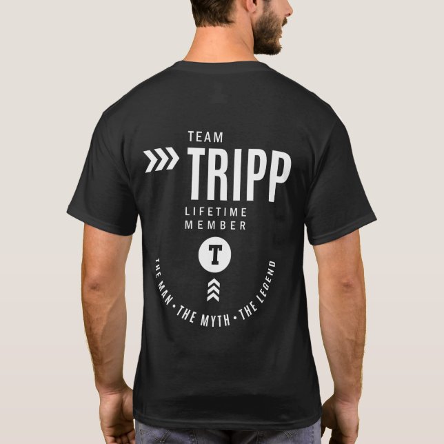 Camiseta Presente de Aniversário do Nome Personalizado Trip (Verso)