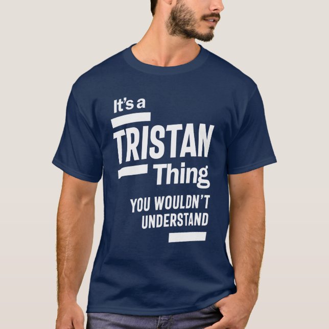 Camiseta Presente de Aniversário do Nome Personalizado Tris (Frente)