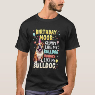 Camiseta Presente de Aniversário Engraçado Cachorro Bulldog