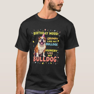 Camiseta Presente de Aniversário Engraçado Cachorro Bulldog