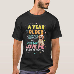 Camiseta Presente de Aniversário Engraçado Cachorro Shih Tz