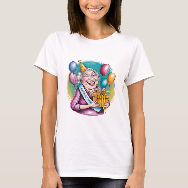 Camiseta Presente de aniversário engraçado da Nana (Frente)