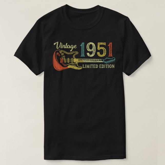 Camiseta Presente de aniversário engraçado de 1951 para hom (Frente do Design)