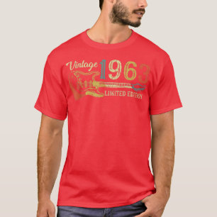 Camiseta Presente de aniversário engraçado de 1963 para hom