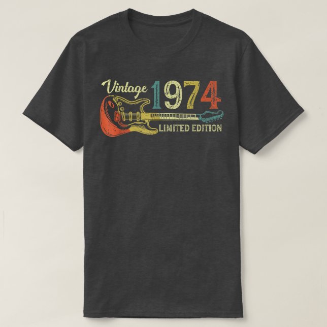 Camiseta Presente de aniversário engraçado de 1974 para hom (Frente do Design)