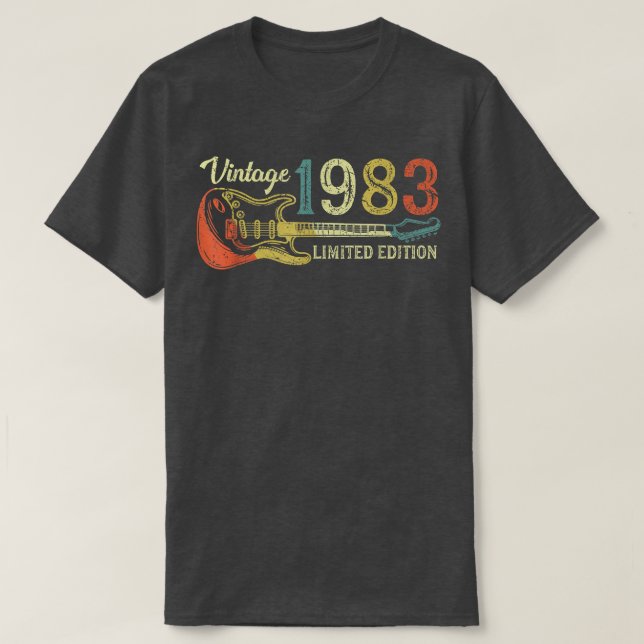 Camiseta Presente de aniversário engraçado de 1983 para hom (Frente do Design)