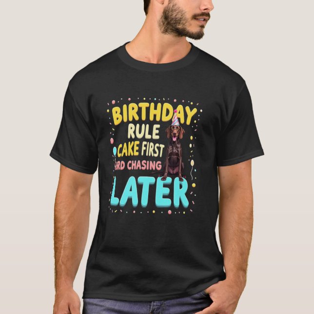Camiseta Presente de Aniversário Engraçado para Cão Pointer (Frente)