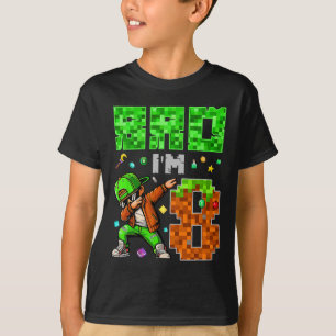 Camiseta Presente de aniversário estilo Pixel Dab Gamer par