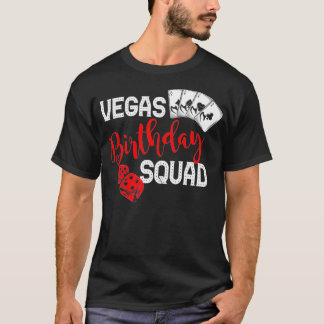 Camiseta Presente de aniversário feliz no quadrado de Vegas