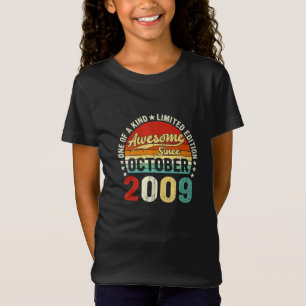 Camiseta Presente de aniversário para outubro de 2009 Boys