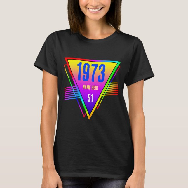 Camiseta Presente de Aniversário Personalizado com Nome Ano (Frente)
