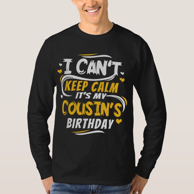 Camiseta Presente de aniversário que não posso manter calma (Frente)