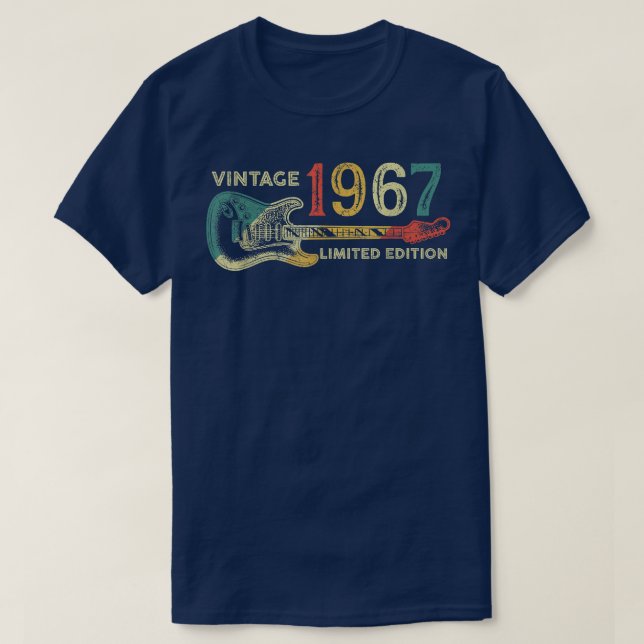 Camiseta Presente de aniversário retrô de 1967 para homem,  (Frente do Design)