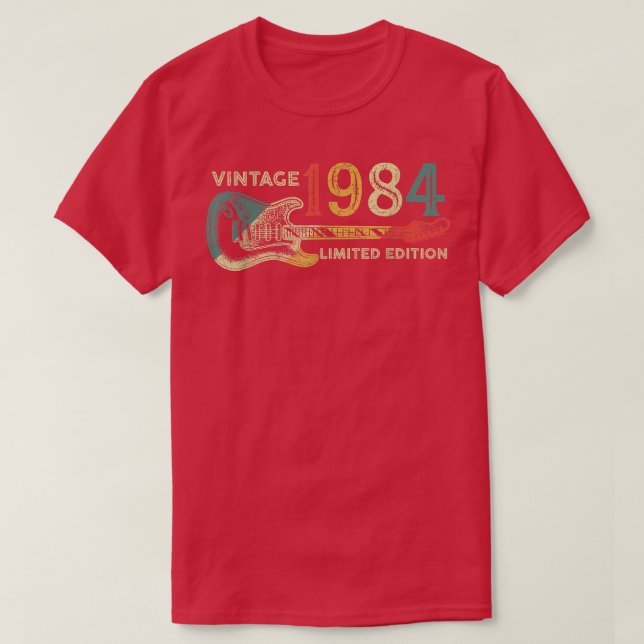 Camiseta Presente de aniversário retrô de 1984 para homem,  (Frente do Design)