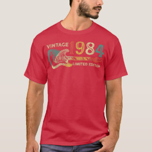 Camiseta Presente de aniversário retrô de 1984 para homem,