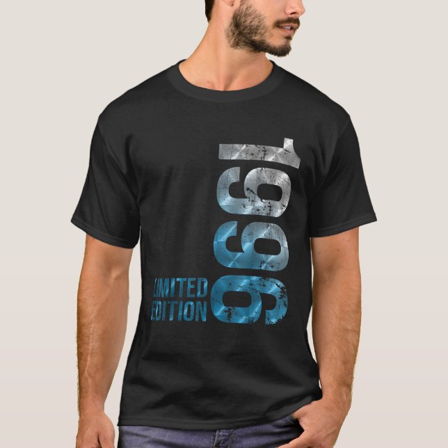 Camiseta Presente de Aniversário Retro de 1996 Feito em 199 (Frente)