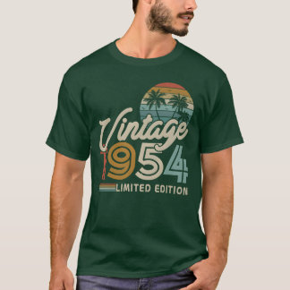 Camiseta Presente de Aniversário Vintage 1954 6970 Anos