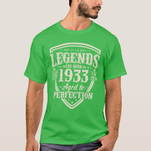 Camiseta Presente de aniversário vintage de 1933 menino