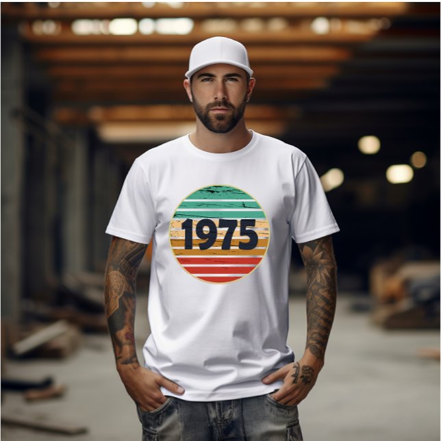 Camiseta Presente de aniversário vintage de 1975 (Criador carregado)