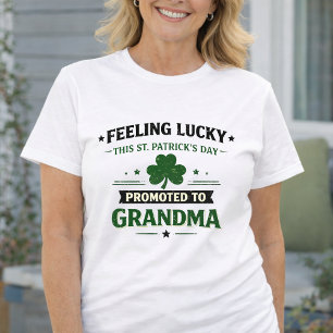 Camiseta Presente de Anúncio de Bebê do Dia de São Patrício