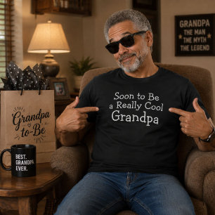 Camiseta Presente de Anúncio de Gravidez de Futuro Avô