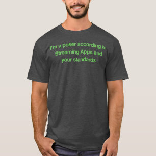 Camiseta presente de aplicação Music Streaming