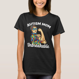 Camiseta Presente de Apoio Inquebrantável para Mãe de Autis